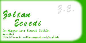 zoltan ecsedi business card